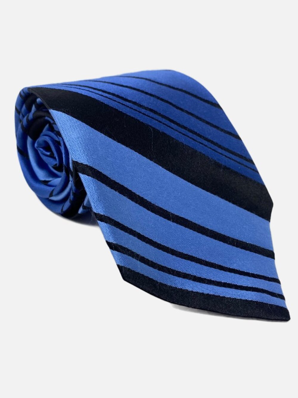 Ted Baker London Tie Blue Silk Diagonal Stripes Striped Preppy Neck Tie Necktie